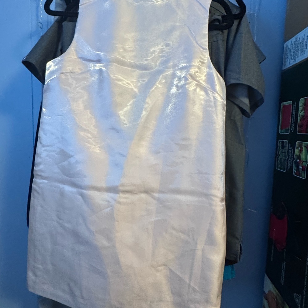 H&M Shimmering Cream Midi Dress